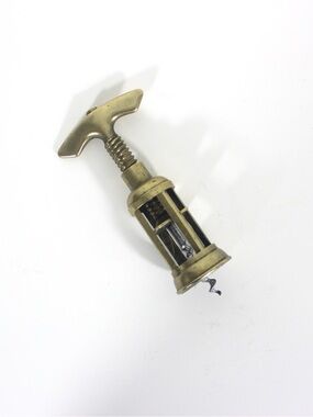 Vintage Brass Corkscrew, Wine Opener, Bar Tool, Screw Pull, Wine Key